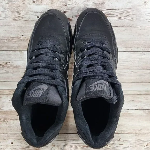 Nike Air Max 90 GS Triple BlackSneaker Boy's Kids Size 4.5y Women's 6 - Picture 4 of 8